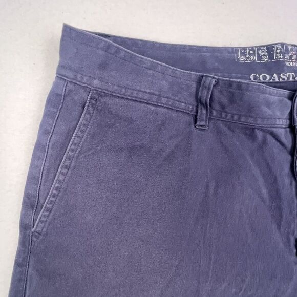 Coast Dock Shorts Men’s 38 Navy Blue Flat Front Chino Boating Fishing Nautical - Picture 6 of 15